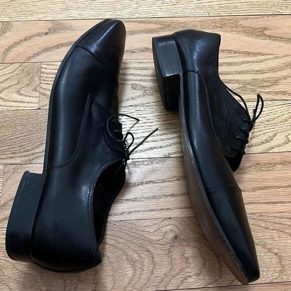 BRUNOMAGLI BLACK OXFORD LEATHER DRESS SHOES‎ SIZE 15M main image 5